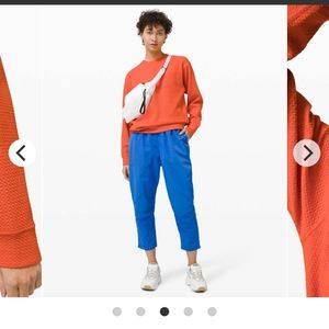 Lululemon-All Yours Crew-Heathered Brick/White-Sz